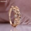 Rose Gold Color White Artificial Zircon Flowers Style Italian Craft Classic Ring