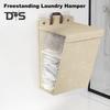 Laundry Storage Bag Clothes Hamper with Lid Dustproof Water Resistant Handle Design Clothes Laundry Basket Wall Hanging Organizer