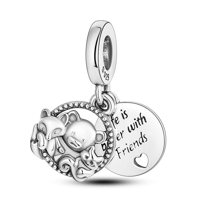 Мода 925 Серебряные Подвесные Бусины Животных Акулы Подходит Оригинальный Браслет DIY Для Ожерелья Кулона Изготовление Для Женщин