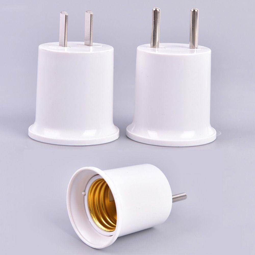 White Converter EU/US Plug Bulb Lamp Lamp Holder E27 Lamp Base Light Socket