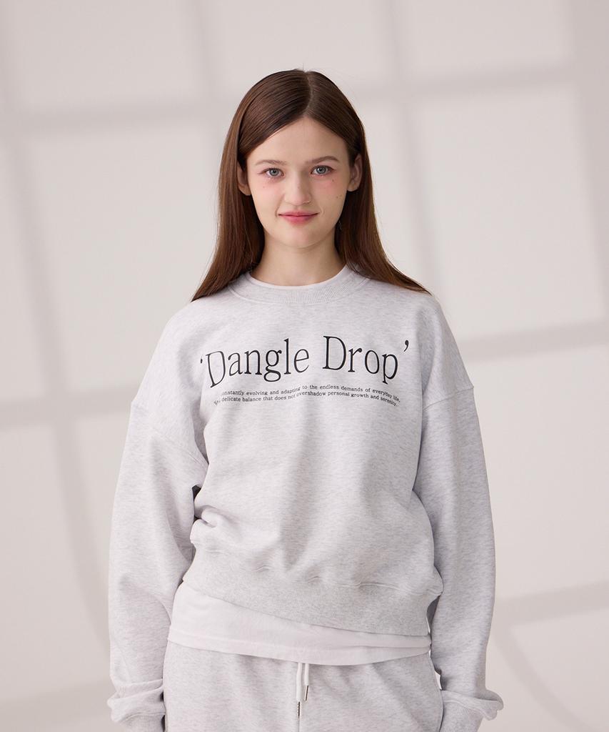 DANGLEDROP Dgdp Свитшот с опечаткой Белый меланж