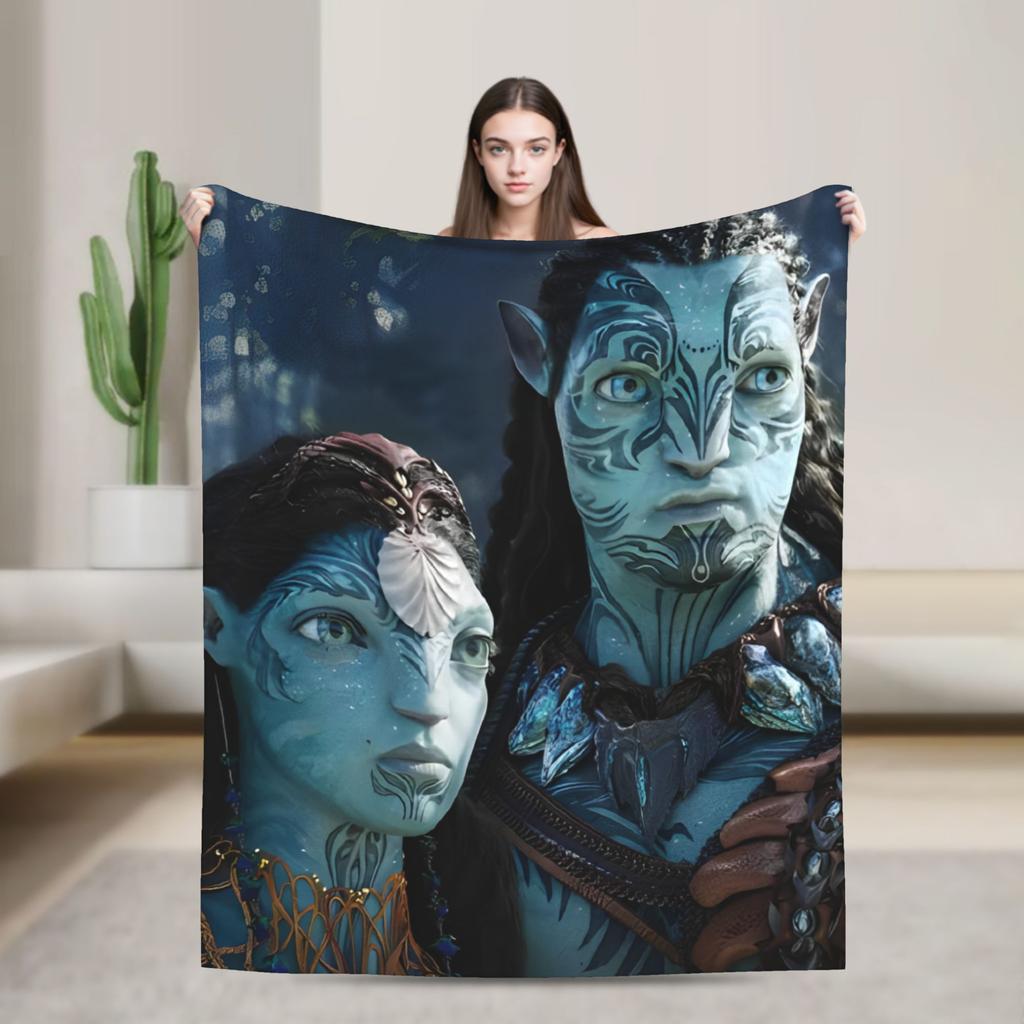 Movie Avatar The Way of Water Blankets Warm Soft Plush Throw Blanket For Living Room Travel Office Flannel Bedspread Bed Cover