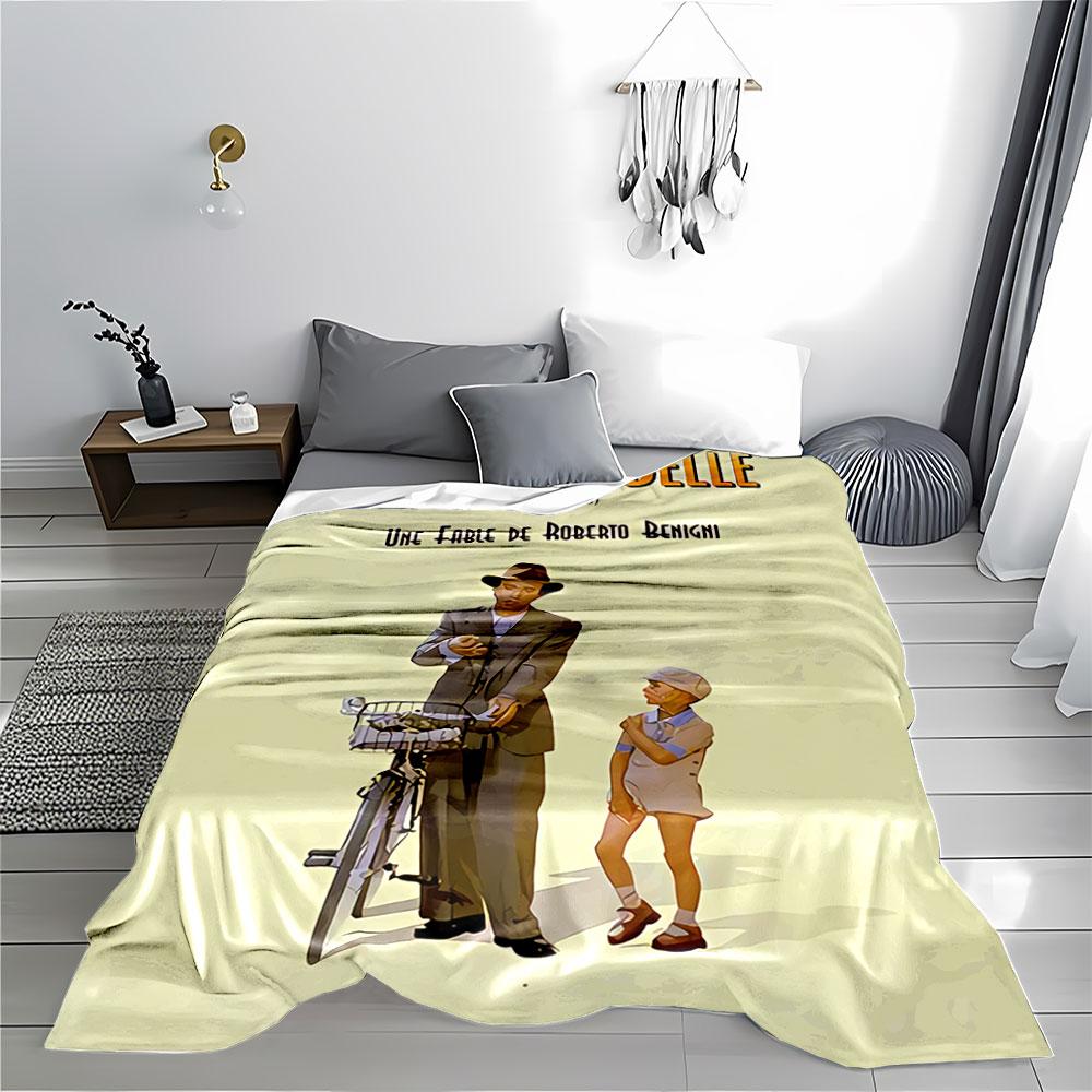 "La Vie Est Belle Blanket" for all seasons blanket lunch break throw gift