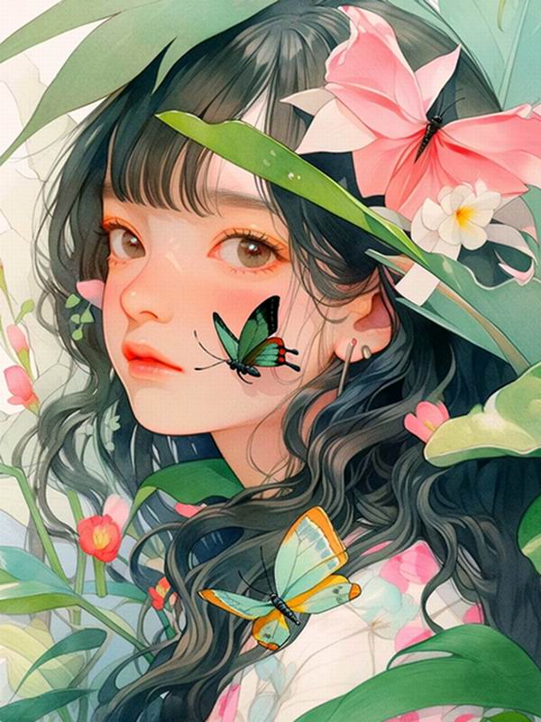 Алмазная картина с изображением девушки из мультфильма, новые поступления, Diy, полная квадратная круглая дрель, стразы, вышивка, цветы и птицы, мозаика, наборы для вышивки крестом, декор стен