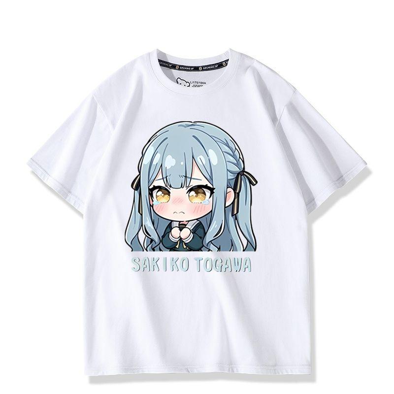 Аниме BanG Dream Сакико Тогава Принт Футболка Кавайная Летняя Футболка с Коротким Рукавом для Унисекс Женщин Летняя Одежда Женские Футболки