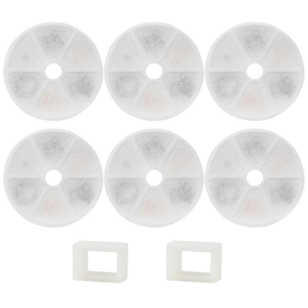 6 сменных фильтров для фонтана для домашних животных Улучшают качество воды Сохраняют воду чистой и свежей Замена фильтра