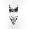 Lace Embroidery Leopard Print Push-up Bra Set - Sexy & Comfortable Women's Lingerie