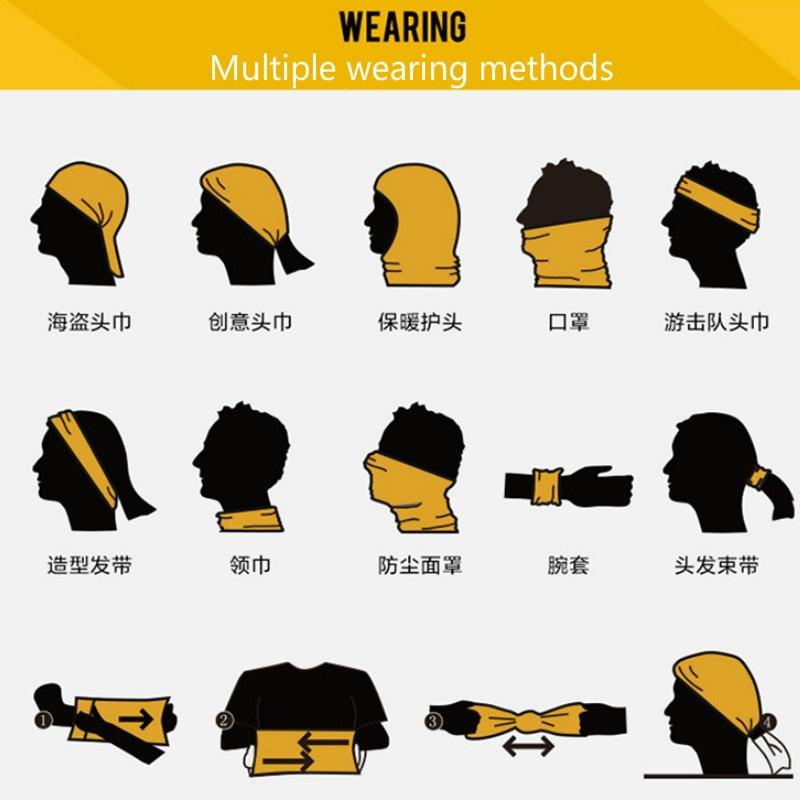 2020 Hot New Women Fashion Print Sport Elastic Headwraps Hair Band Cycling Face Scarf 3pcs-Random