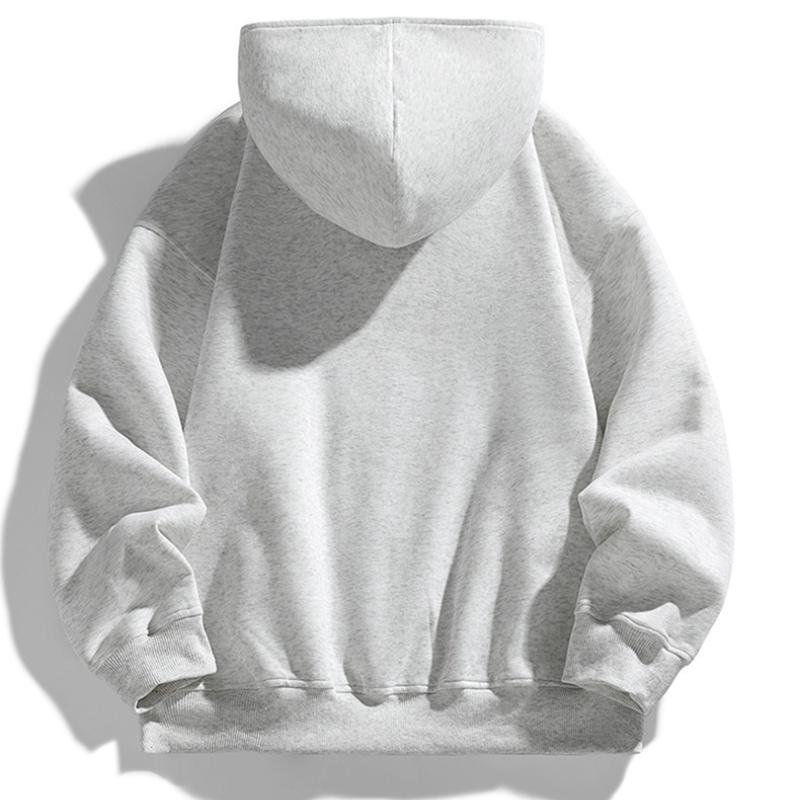 Минималистичная толстовка с капюшоном на молнии для мужчин и женщин 2026 Весенне-осенняя куртка Кардиган Свободная Тяжелая куртка Дышащая Рабочая Повседневная куртка