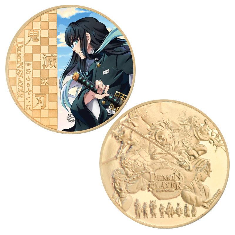 Commemorative coins, copper coins, anime related coins, gold-plated die cast metal coins, handicrafts