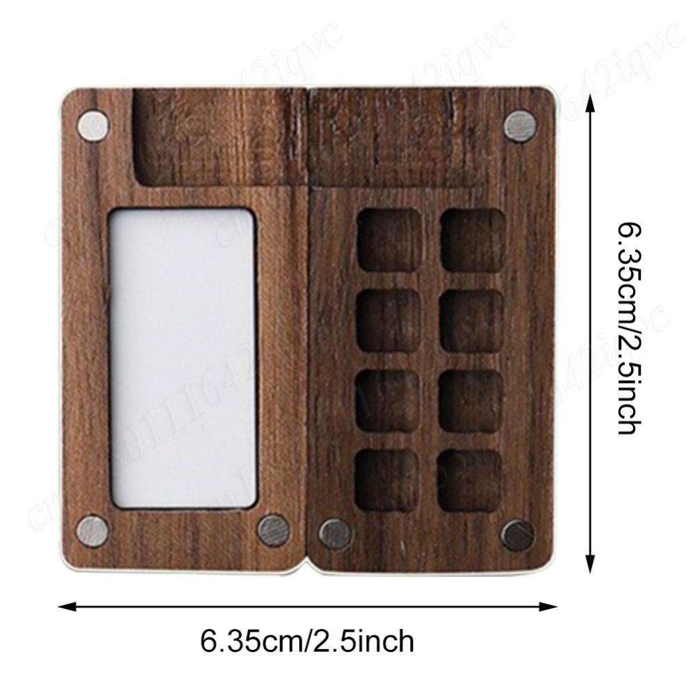 Портативный набор акварели Дорожная палитра для красок Мини-набор акварели с зажимом Деревянная сетка Коробка для красок Принадлежности для искусства на выезде