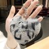 Leopard love plush fur ball car pendant student bags New gifts K2403 Bag Charm
