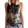Новые бабочки цветочный 3D принт майки женские ретро уличная одежда Y2k свободный жилет с круглым вырезом с открытыми плечами без рукавов женская майка