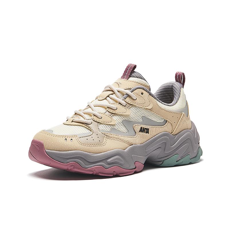 Anta Meteor Удобные универсальные амортизирующие нескользящие низкие повседневные туфли женские повседневные туфли бежевые коричневые серые 122438855-5