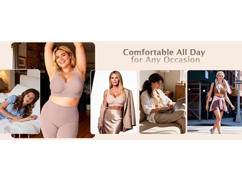 Мягкая поддержка Бесшовный Бюстгальтер-Желе Больших Размеров - Удобный, Без Косточек, С Поддержкой для Большой Груди