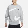 Nike Вязаный пуловер с большим логотипом Swoosh, мужские топы, серый DD6097-063