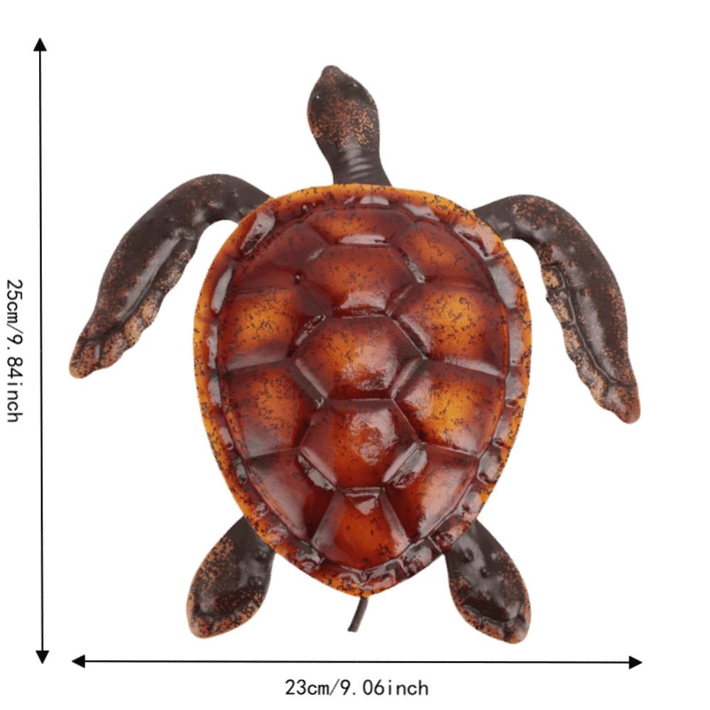 3pcs 3D Ocean Art Sea Turtle Wall Decor Hand Painted Finish Ocean Animal Statue For Bathroom Decor