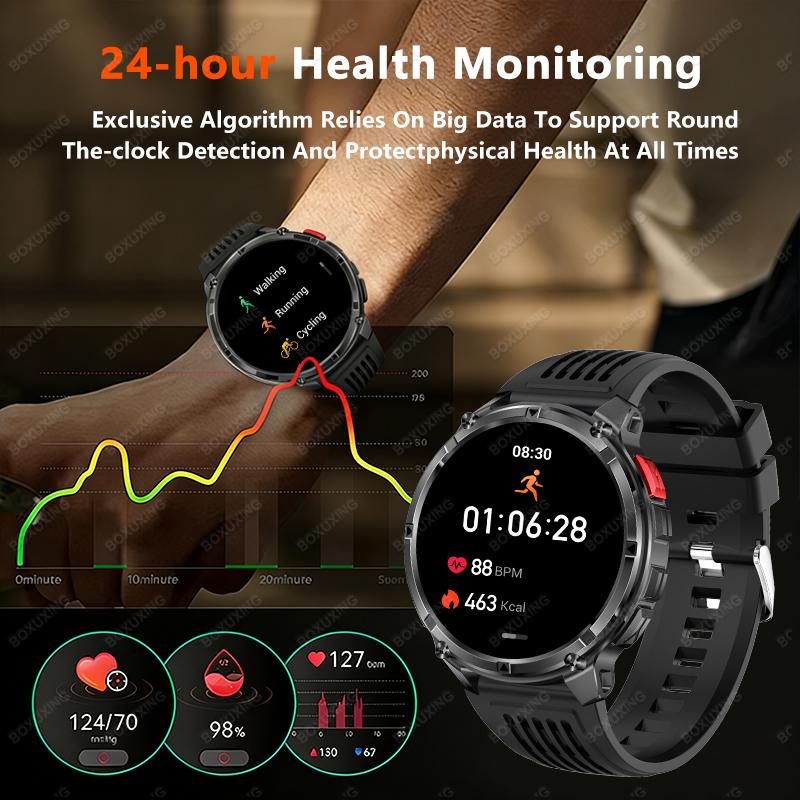 Новые умные часы T-Rex3 Ultra с GPS-трекером, 1,7-дюймовый AMOLED HD-экран, батарея 1100 мАч, фонарик, BT-звонки, для Android iOS