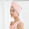 Коралловый флисовый полотенце для волос для женщин Низкая линька Впитывающее Быстросохнущая Шапочка для душа Обертывание для волос Ванная Комнатное использование