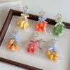 Creativity Mini Banana Pineapple Pendant Keychain Simulation Fruits Design Backpcak Hanging Piece Bag Charm Car Key Chain