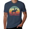 Horse Happiness I Love My Horses Racing Riding Equestrian Vintage Sunset Gift For Girls Women TShirt