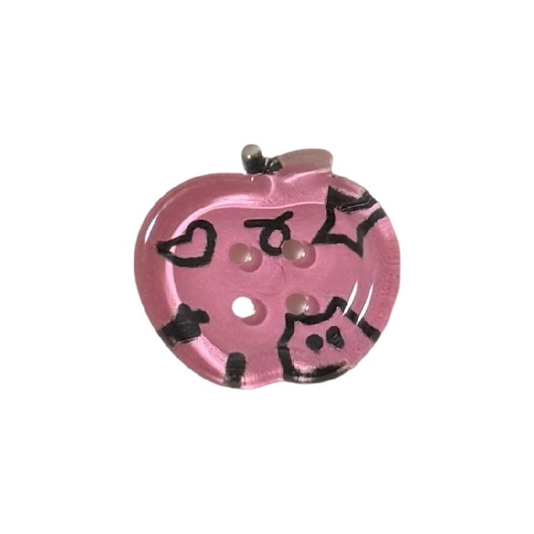 10Pcs Fruit Shape Craft Button 20MM Acrylic Button 4 Hole Sewing Button for Clothes Sewing Craft Knitting Decoration