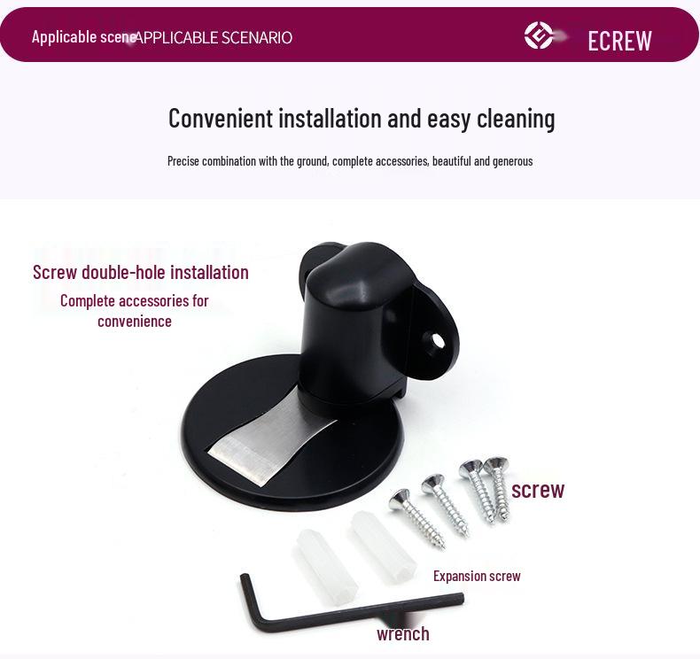 Бесшумный дверной стопор: Бесфрезерный, невидимый напольный бампер для спальни и ванной комнаты