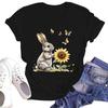 Women's Casual Round Neck Short Sleeve Pullover Printed T-Shirt Top