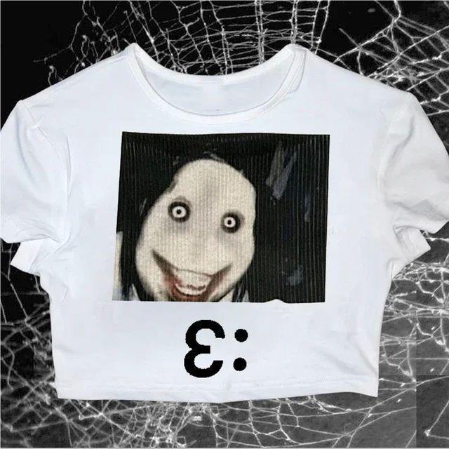 Винтажная готическая футболка Y2K с круглым вырезом для мужчин и женщин: Ретро Свободный Крой с Европейским и Американским Готическим Принтом