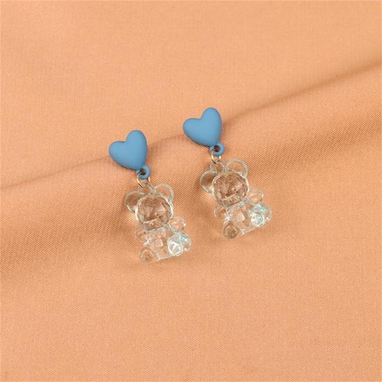 1 пара серег-капель в форме медведя, шикарные удобные серьги с милым медвежонком из мультфильма