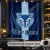 TapestryWarrington Wolves Custom Name Text Personalized Wall Hanging Tapestry Home Wall Decor