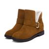Stylish Womens Warm Low Heel Snow Martin Flap Boots For Mid Calf Comfort