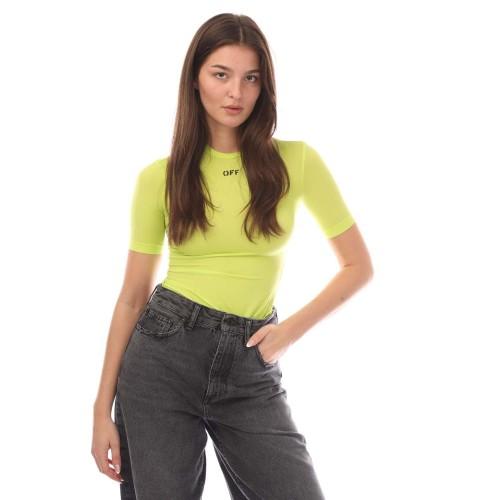Женская/Дамская футболка Off White с принтом Off Stamp Sec Skin, с круглым вырезом