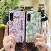 Anti-dust Soft Case Phone Case For Sony Xperia5 IV Kickstand Phone Holder Cartoon Fashion Design Waterproof Wrist Strap