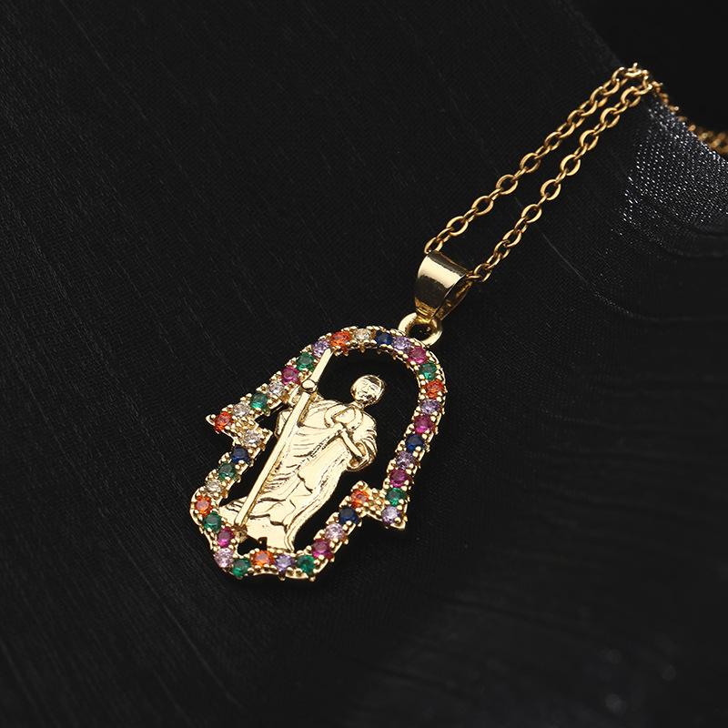 Fashion Micro-Set Multi- Zircon Necklace Pendant Jewelry For Women