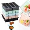 Silicone Ice Mold with Lid Freezer Trays Durable Food Sauce Storage
