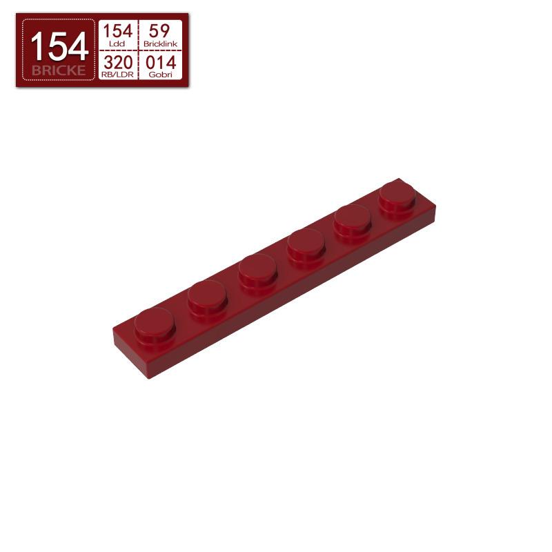BRICKE 1x6 Thin Plate for Lego 3666 Compatibility – Loose MOC Building Blocks