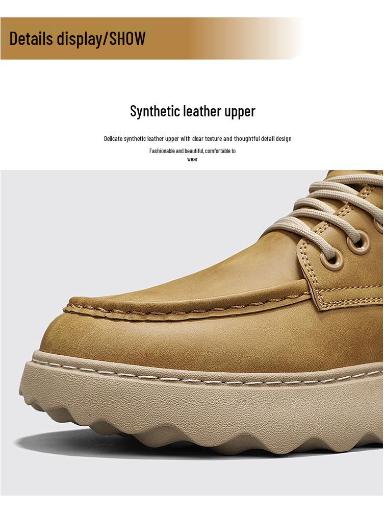 Мужские ботинки Warrior Shanghai Martin: Ретро кеды с высоким верхом, стиль британской рабочей одежды осень/зима, издание 2025 года.