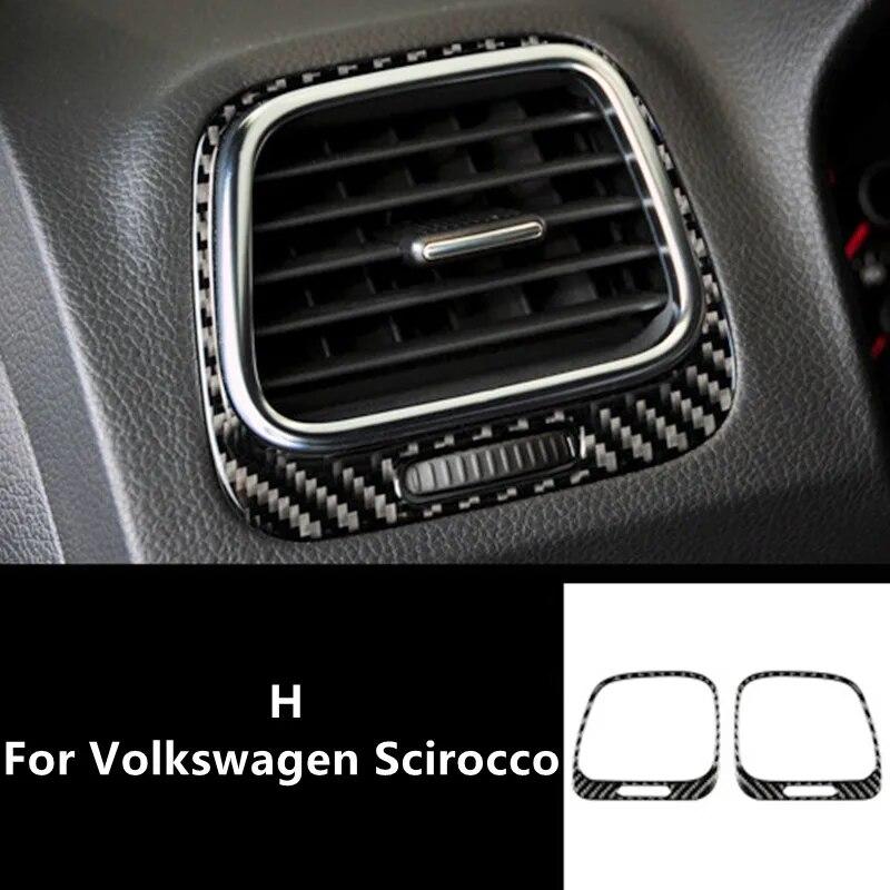 Carbon Fiber Car Interior Trim Strips For Volkswagen VW Scirocco Center Console Gear Shift Frame Panel Sticker Car Accessories