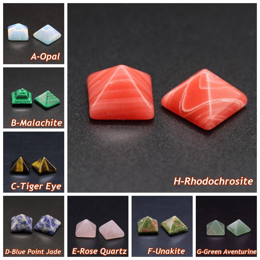 Белый кристалл голубой точки нефрита натуральный камень лечебный лечебный камень мини-орнамент пирамидальный узор