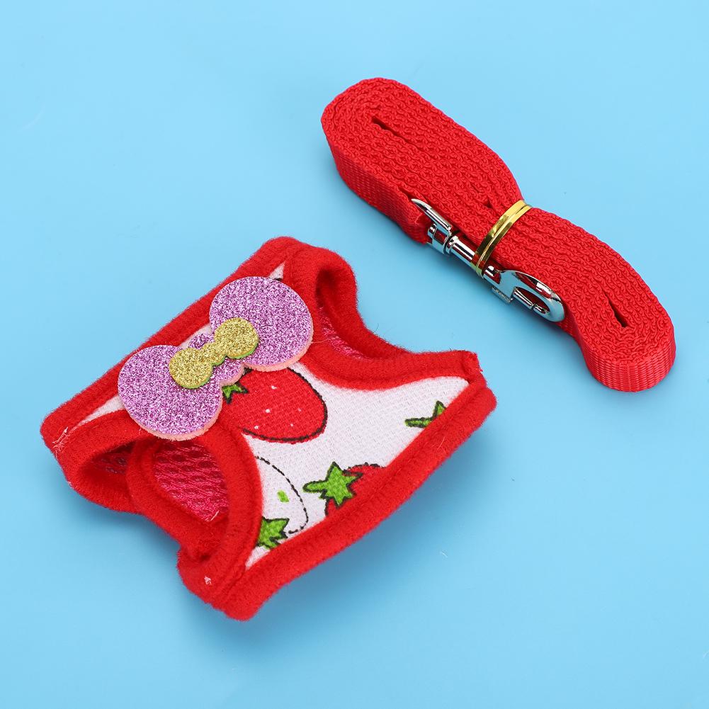 Набор шлейки и поводка для маленьких домашних животных, удобный нагрудный ремень, тяговый жилет для кролика, хомяка, морской свинки