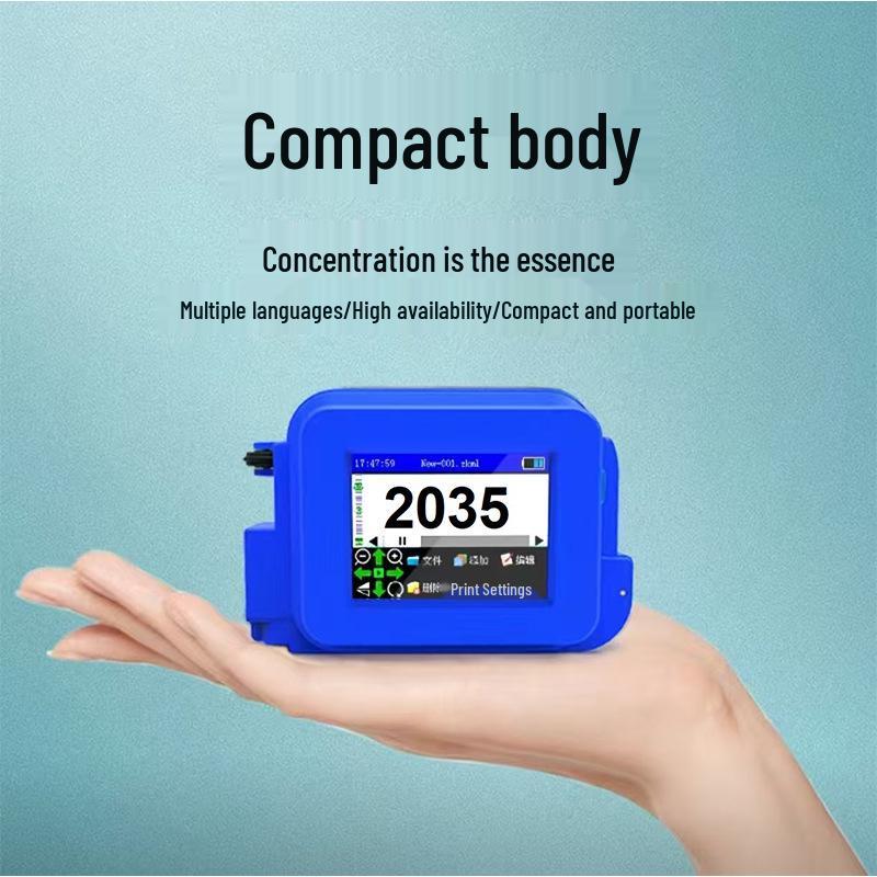 Handheld Inkjet Printer for Curved Surfaces with Date Coding and Embossed Effects