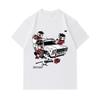 Men's 100% Cotton Crew Neck Short Sleeve T-Shirt, Funny Cartoon Car Maintenance Team Print Casual Comfy Tee for Daily Street Wear