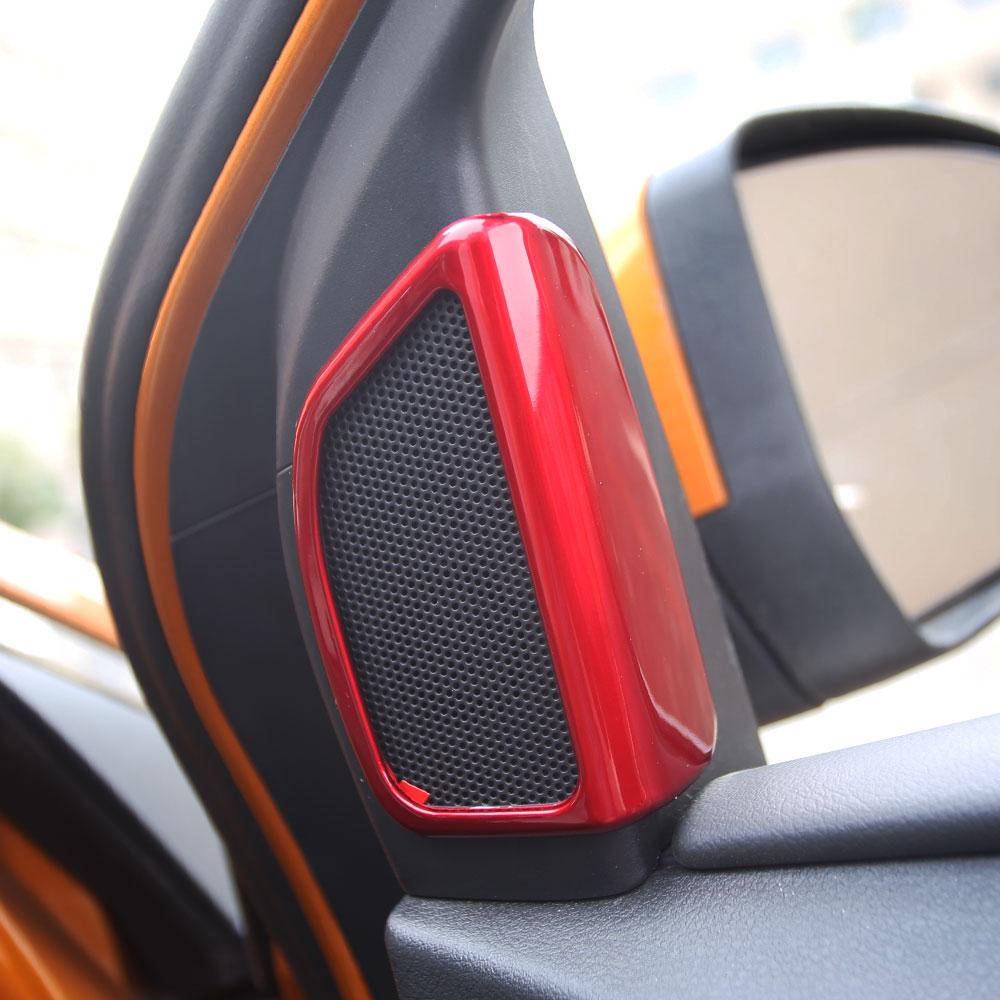 2Pcs/Set A Pillar Audio Speaker Trim Decoration Sticker for Ford Focus 3 MK3 2012 - 2018 ABS Chrome Car Accessories