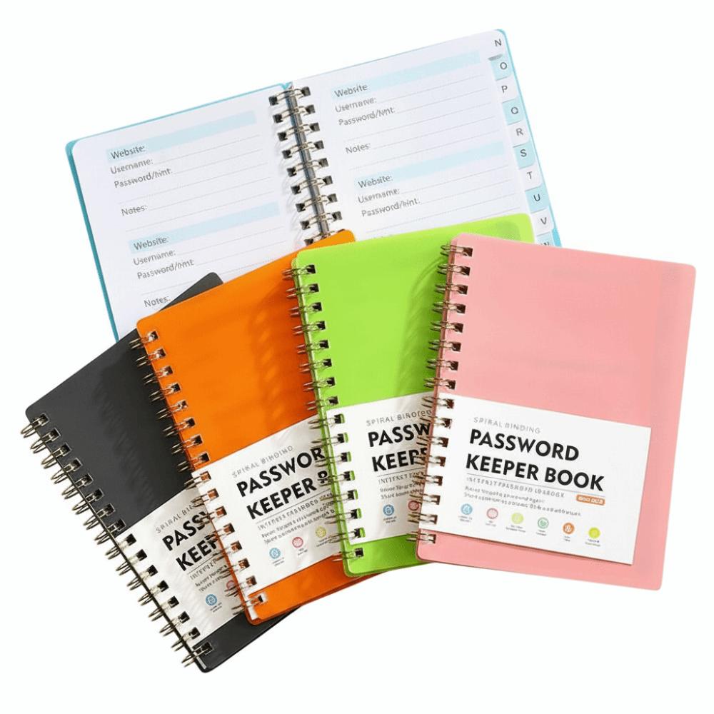 Metal Coil Password Keeper Book Thickened Paper Password Organizer Smooth Writing