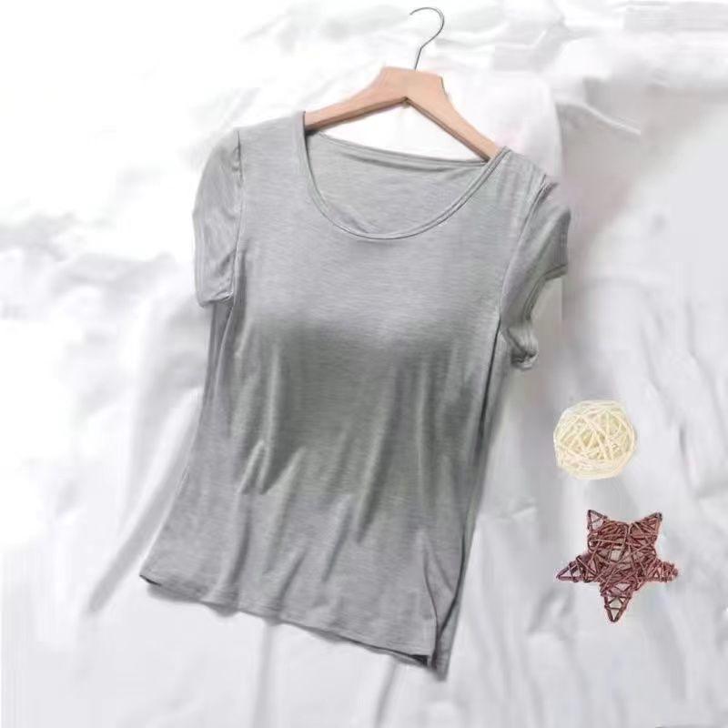 Women's Solid Color Chest Pad Cup One Women's Tank Top Underwear Plus Size