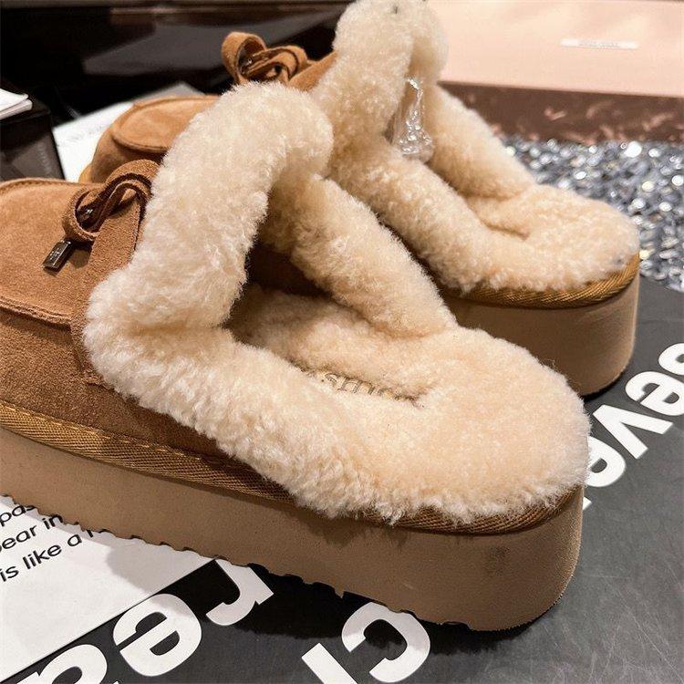 Тапочки из искусственного меха с меховой обвязкой для головы, женские шлепанцы, женские тапочки, уютные универсальные шерстяные тапочки с нишевым дизайном