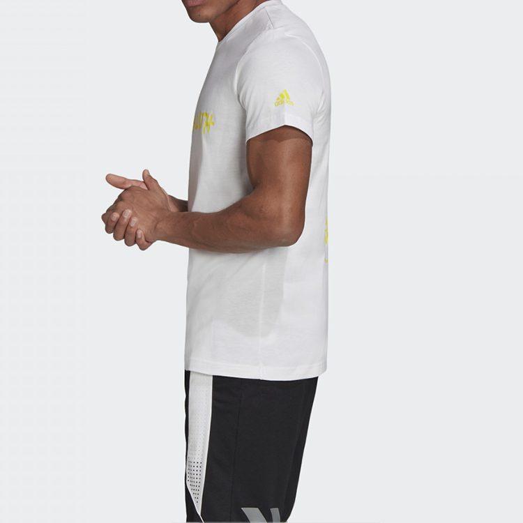 adidas Футболки Мужские Белые С Круглым Вырезом Умеренный Прямой Крой GD8715