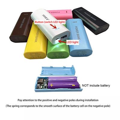 Портативный кейс для повербанка DIY 2 ячейки 18650 бокс для аккумуляторов для зарядки смартфона 5 В 1 А для аккумулятора 18650 с индикатором