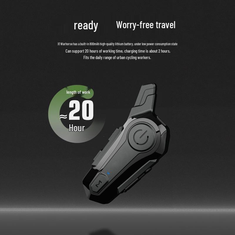 Bluetooth Motorcycle Helmet Intercom: Wireless, 2-Person, Integrated Music & Voice Navigation, Waterproof Touring Equipment